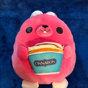 Pink Plush Toy with Cinnabon Cup